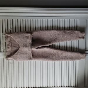 Fashion Nova Fuzzy Crop Top and Leggings Set